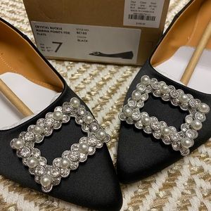 NIB J. Crew pointy toe crystal flats size 7 (manolo blahnik type style)